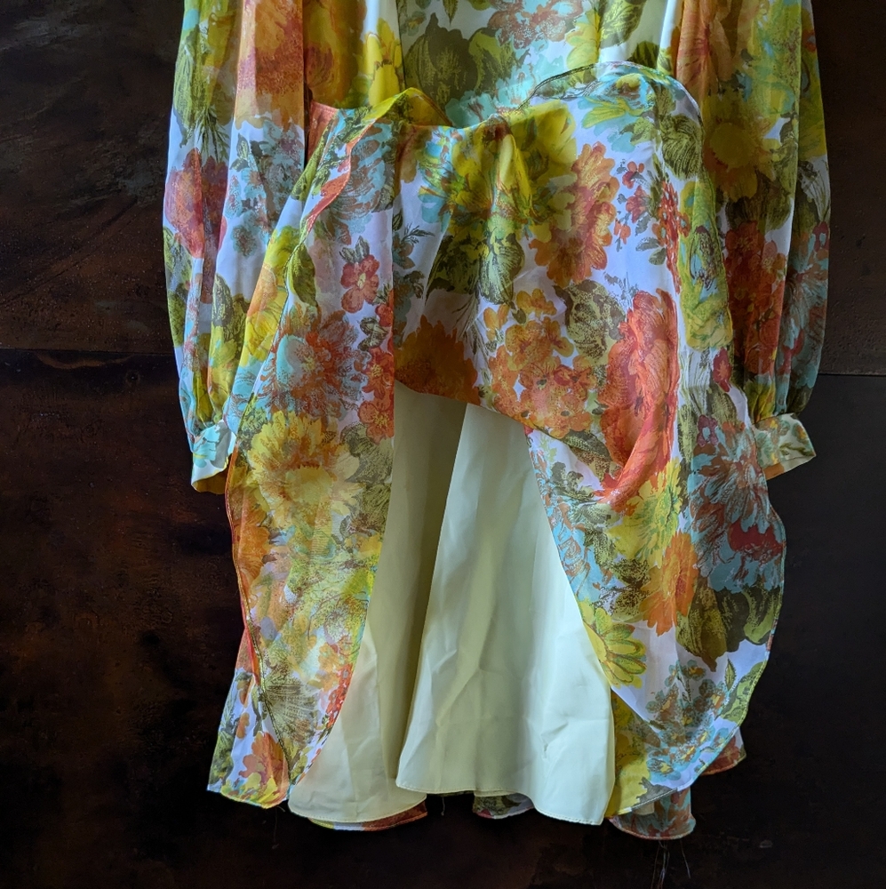 Vintage 1960 Sak’s Fifth Avenue chiffon belted rare dress - Picture 6 of 16